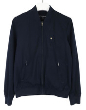 ARMAND THIERY Jacket Men's MEDIUM Navy Blue Full Zip Pocket Bomber