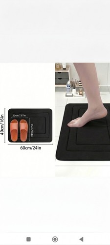 Tapis bain noir 40x60 - de,