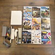 Console Wii Blanche Nintendo + 1 Manette, Cables -  avec 9 jeux