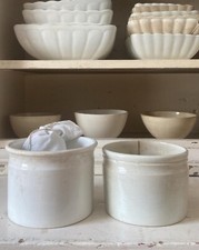 french ironstone confiture jam pots