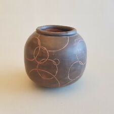 Terracotta Ball Vase Geometric Decor Circles 