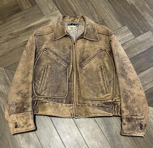 Vintage 40s horsehide leather - horsehide,