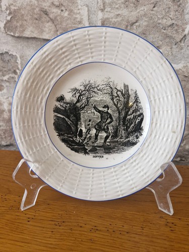 Assiette ancienne digoin - assiette,