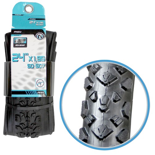 Pneu velo 95 noir - 24, 1.95