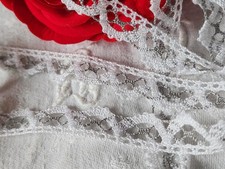 Dentelle vintage bicolore gris