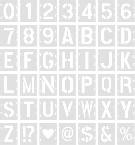 42pcs pochoir lettre alphabet - pochoir,