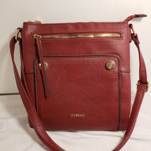 Gussaci handbag wine red vegan - gussaci,