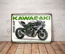 Plaque métal vintage Kawasaki