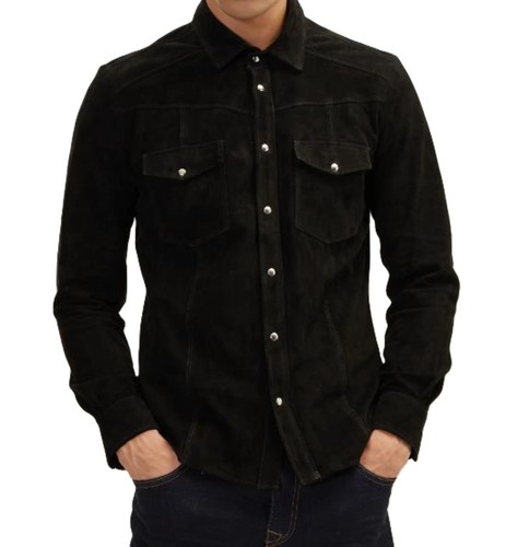 Chemise homme cuir - chemise, suédé