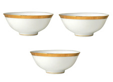 Bernardaud Athena Or Gold Rice Bowl - 4.7 In. Pute White Porcelain