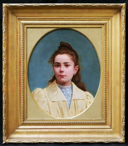 Portrait painting girl woman