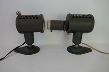 2 anciennes lampes LITA projecteur spot atelier cinema 0175 et 0135 cremer indus