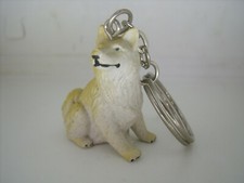 KEY HOLDER / KEY RING CHIEN / DOG FIGURE - SAMOYED / SAMOYED - TOP!