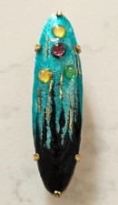 Broche Limoges vintage signée