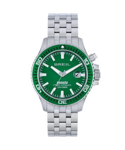 Montre silver green manta - montre,