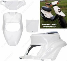 KIT 4 PIECES PLASTIC FAIRINGS GLOSSY WHITE MBK 50 BOOSTER 1988-2003