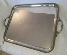 ancien grand plateau en métal argenté de style Malmaison 59 m de long