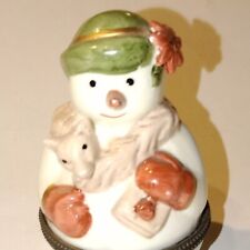 Villeroy and Boch Madame Snowman Porcelain Pill Box