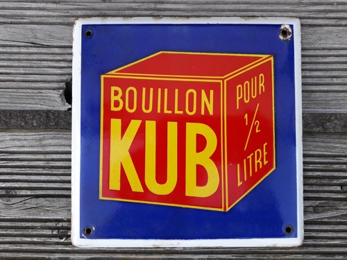 Plaque émaillée bouillon kub - bouillon,