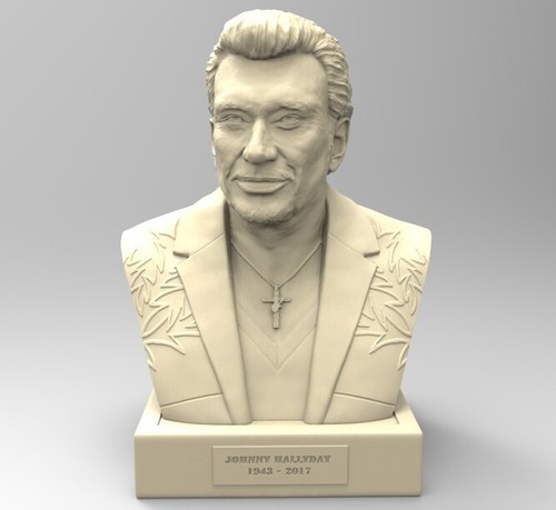 Buste johnny hallyday - hallyday, pla