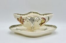 Rare! Sarreguemines Earthenware Saucer _ Terre De Fer _ Art Nouveau Era _