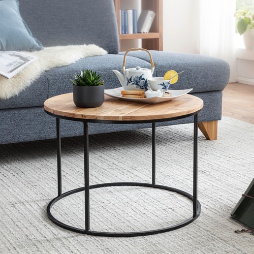 Finebuy table basse - basse, bois