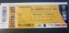  Ticket AS MONACO LILLE  2019  2020 Coupe de la ligue  asm LOSC 