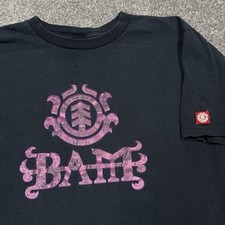 Vintage Element Bam Shirt Men Small Black Skateboard USA 90s Skate USA Y2K