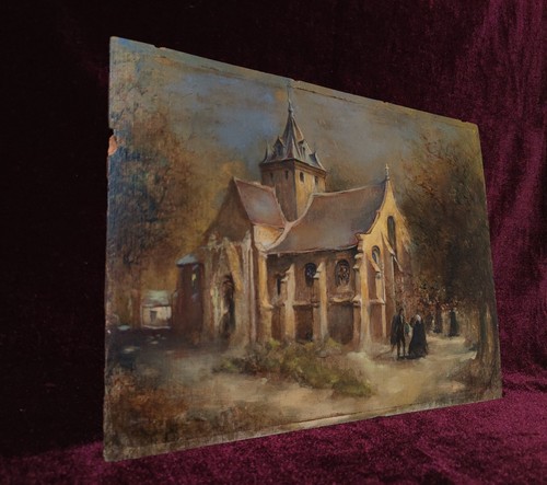 Tableau ancien peinture huile - tableau,