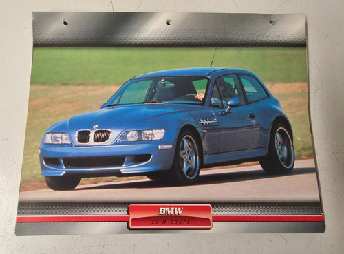 Bmw coupe carte fiche - z3,