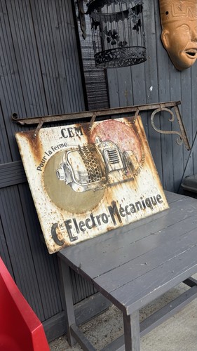 Plaque fer publicitaire - plaque,