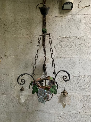 Ancien lustre fer forge et - ancien, en