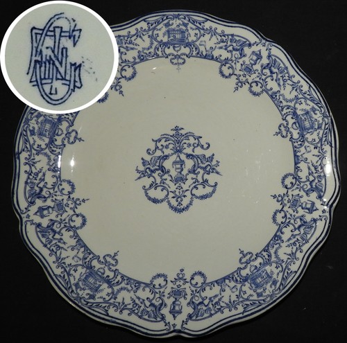 Gien fin xixème assiette - fin, :