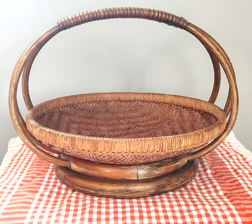 Ancien panier osier et - en,