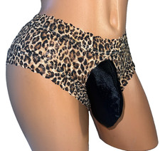 V@CTORIAS LEOPARD CHEEKY BIKINI SISSY POUCH PANTIES XDRESS MEN TRANS 28-42 M