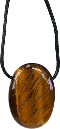 Tiger eye pendant oval stone - tiger,