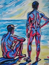 Gay Beach Moon Nude Men's Nude by Erik-H