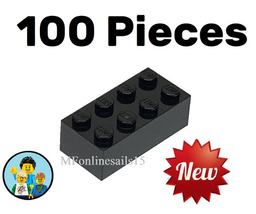 Genuine lego black 2x4 bricks - genuine,