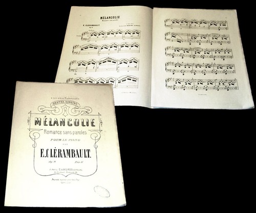Mélancolie partition piano - mélancolie,