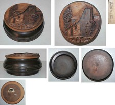 Boite en bois circulaire