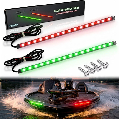 Led boat navigation lights red - boat,