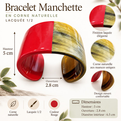Bracelet manchette ouvert