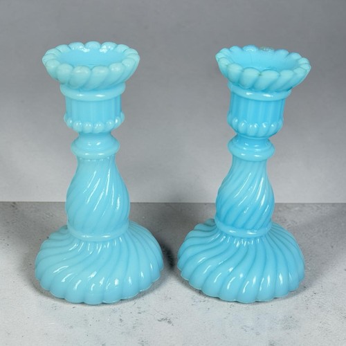 Paire chandeliers opaline - paire,