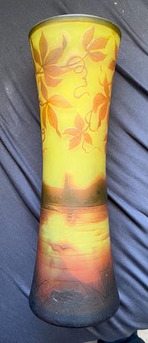 Vase verre michel era gallé - michel,