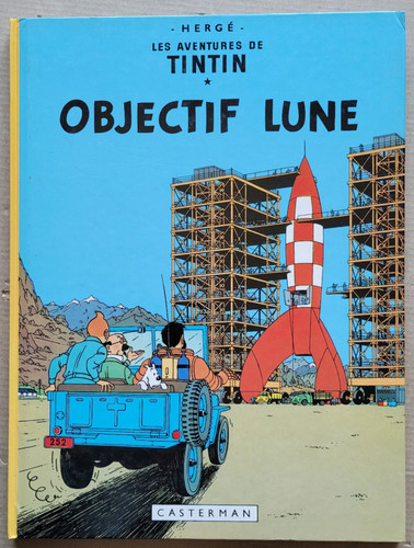 Tintin objectif lune - lune, herge