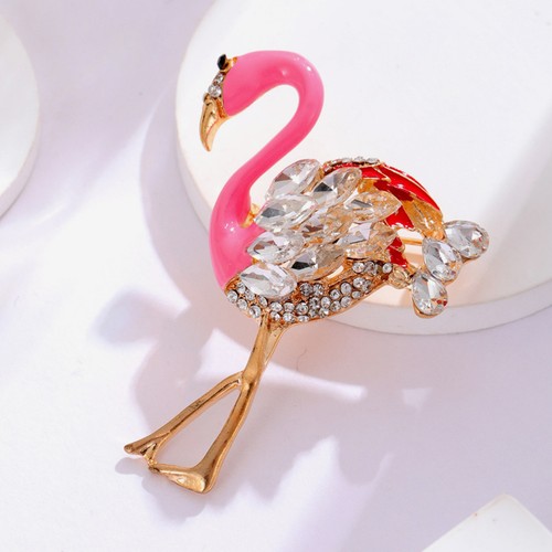 Broche flamant rose - flamant,