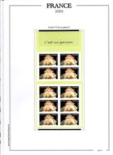 Carnet 10 timbres lettre 20g verte (13.9 Euros)  N° BC55 2005 c'est un garçon