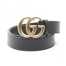GUCCI GG Marmont belt ceinture leather Black Used mens