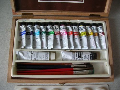 Ancienne boîte peinture jm - ancienne, à
