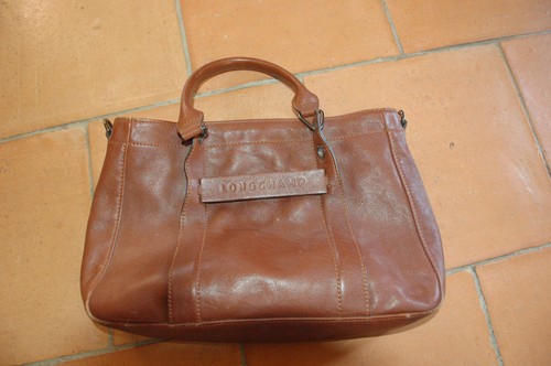 Sac cuir longchamp - sac,
